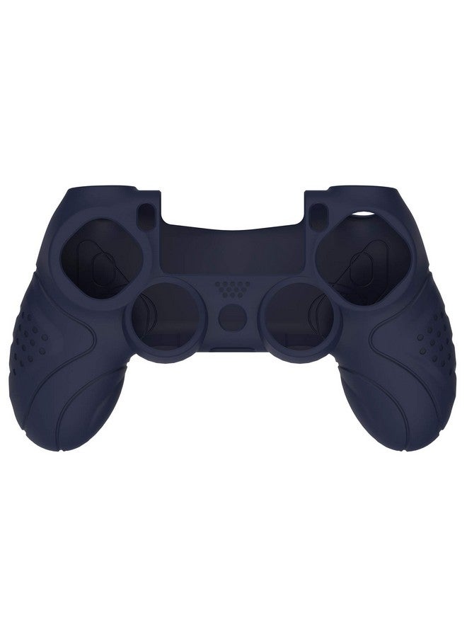 Guardian Edition Midnight Blue Soft Anti Slip Controller Silicone Case Cover For Ps4, Rubber Protector Skins With Joystick Caps For Ps4 Slim For Ps4 Pro Controller