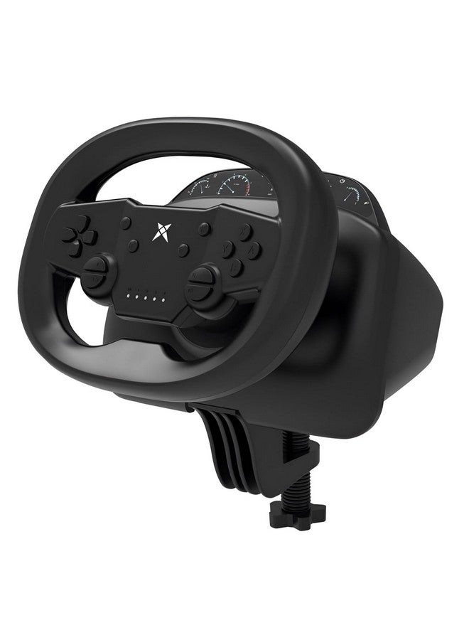 Wireless Pc Gaming Racing Wheel For Multi Platform Pro Steering Wheel With Dual Vibration Motors And Bluetooth Connectivity