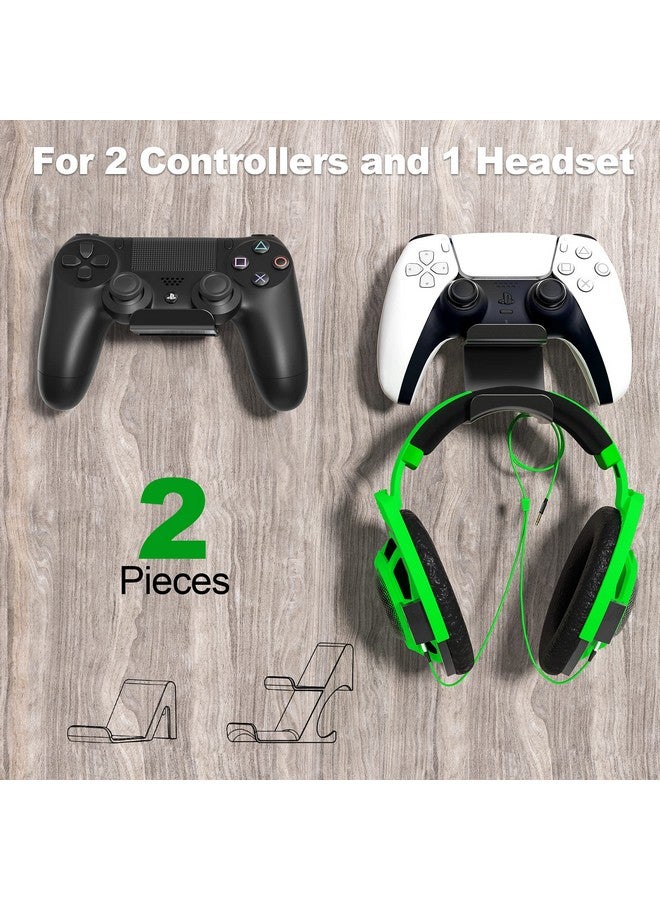 2 Pieces Controller And Headphone Stand Holder With Cord Holders For Ps5 Ps4 Xbox One Switch Pro Gamepad Controller Wall Mount Strong Adhesive/Screws, Shark 12 Pro