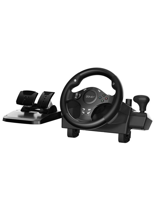 Pc Racing Wheel, Xbox 360 Steering Wheel, 270 Degree Driving Force Sim Gaming Steering Wheel With Responsive Gear And Pedals For Racing Game Pc/Ps3/Ps4/Xbox One/Xbox 360/Nintendo Switch/Android