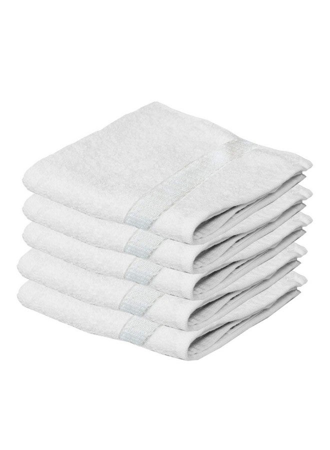 Cotton 400 Gsm 5 Pieces Face Towel Set 14X21 (White) Ctktc08608