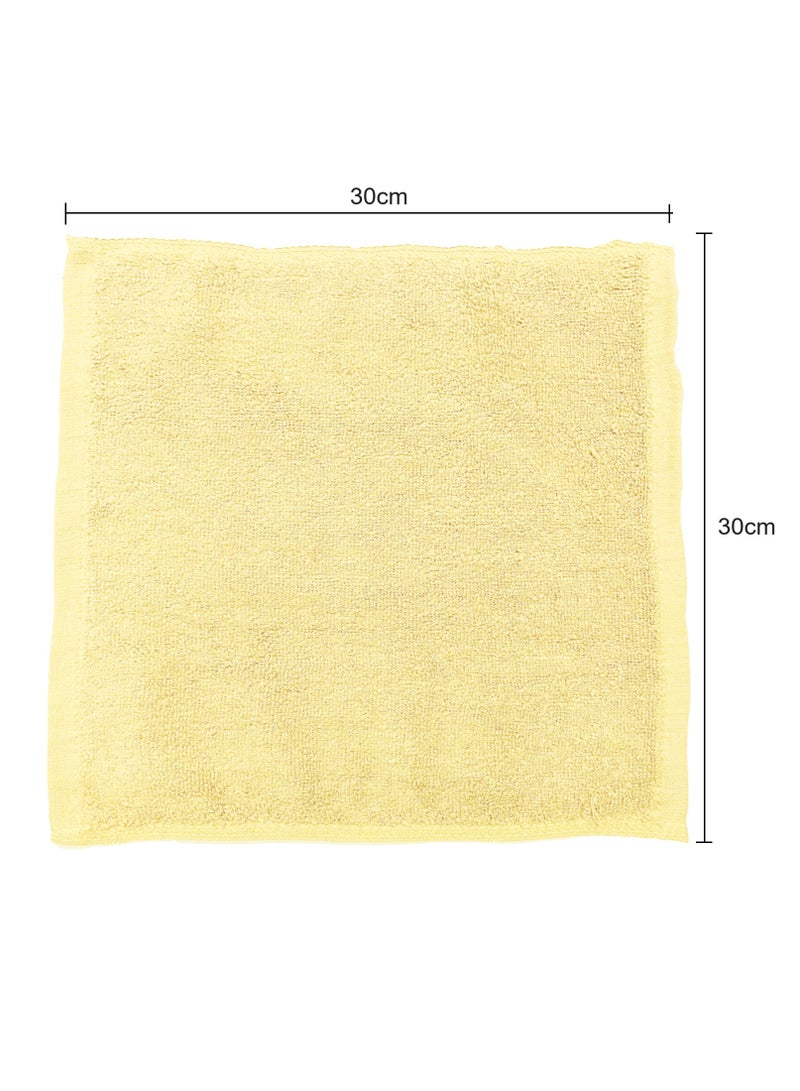 Pack Of 10 - Face Towel - 100% Cotton Small Size (30x30cm) Highly Absorbent And Super Durable, Color Cream