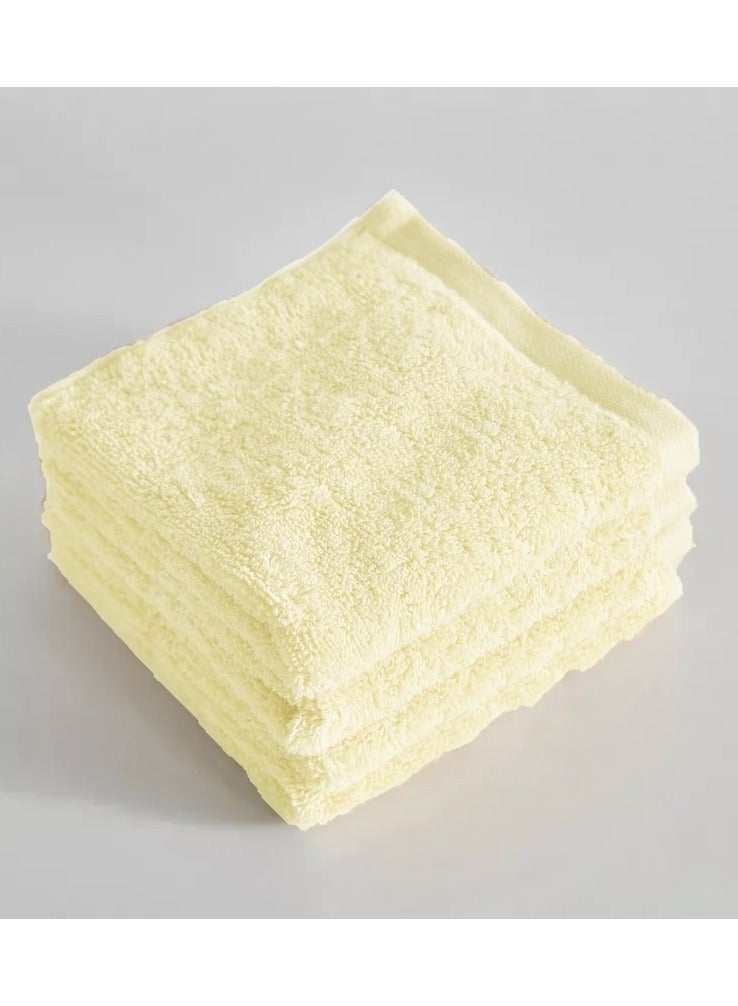 Pack Of 10 - Face Towel - 100% Cotton Small Size (30x30cm) Highly Absorbent And Super Durable, Color Cream