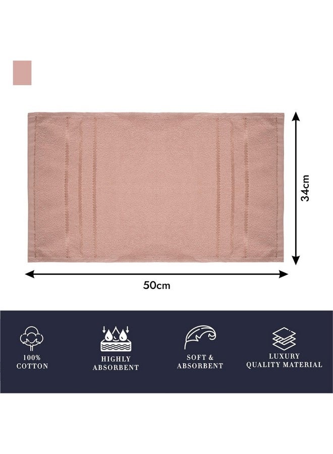 Face Towel | Cotton Towels For Facewash | Towels For Daily Use | Workout Hand Towel | Lining Design | 14X21 Inch | Pack Of 5 | Brown