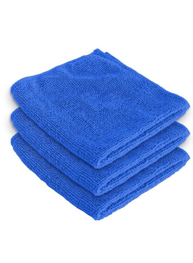 Face Towel | Microfiber Hand Towel | Antibacterial Face Towel | Hair & Face Towel For Man | 400 Gsm Towel | Shxs.. | Pack Of 3 | Blue