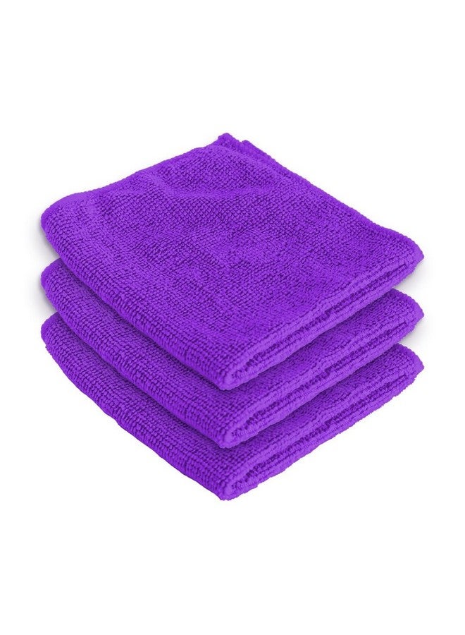 Face Towel | Microfiber Hand Towel | Antibacterial Face Towel | Hair & Face Towel For Man | 400 Gsm Towel | Shxs40602 | Pack Of 3 | Purple