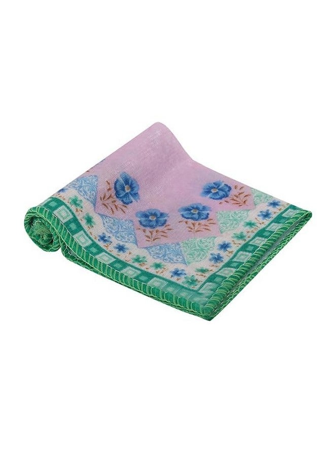 Set Of 9 Multipurpose Floral Printed Towel Perfect For Daily Use Hand Face Towel And Cleaning