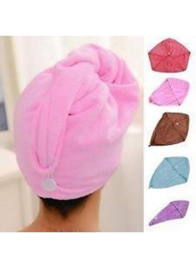 1 Pcs Microfiber Hair Wraps Magic Fast Dry Towel Drying Bath Twist Hat Spa Soft Cap