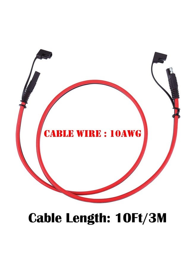 Sae Extension Cable 10Awg Sae To Sae Quick Disconnect Wire Harness Sae Connector Solar Panel Extension Cable For Trolling Motor Automotive Rv Battery Motorcycle Cars Tractor 10 Gauge 10Ft