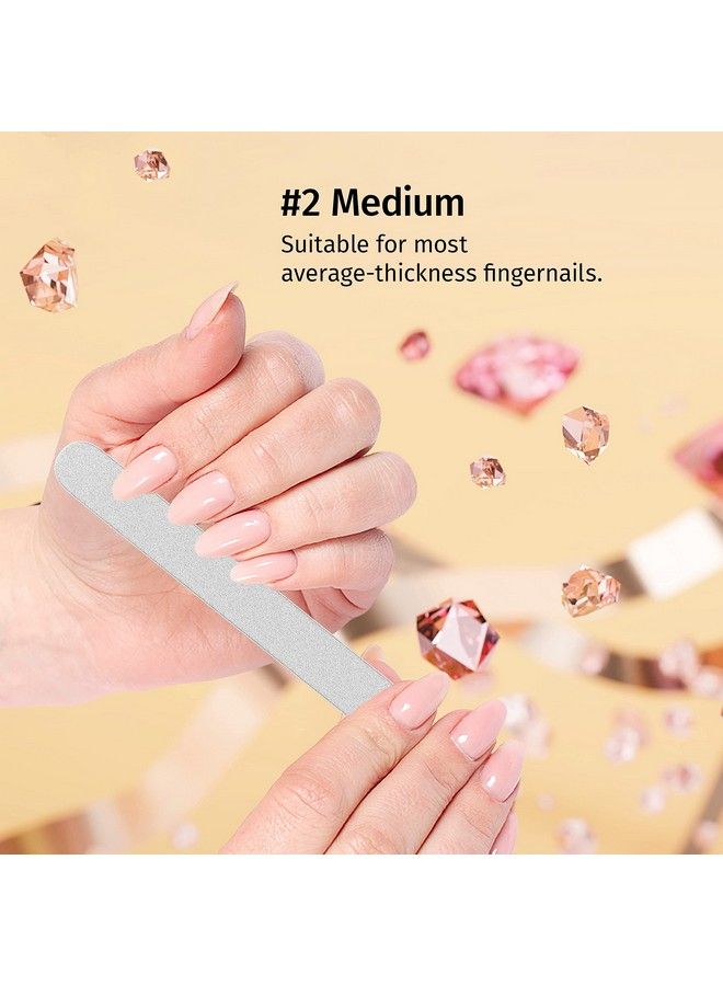 Luxury Diamond Nail File  #2 Medium Grit  For Most Average Thickness Fingernails Regular Size