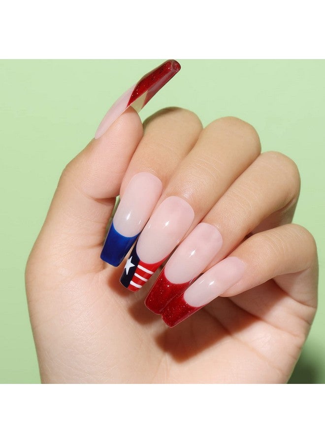 Gel Nail Polish Red White Navy Blue Colors Gel Polish Soak Off Nail Lamp Cured Nail Gel For The 4Th Of July Manicure Kit Set 33