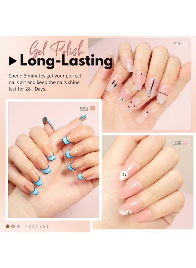Gel Nail Polish Jelly Nude Setsheer Natural Milky Pink 6 Colors Gel Polish Nail Kit Soak Off Led Uv Varnish Nail Art Manicure Kit