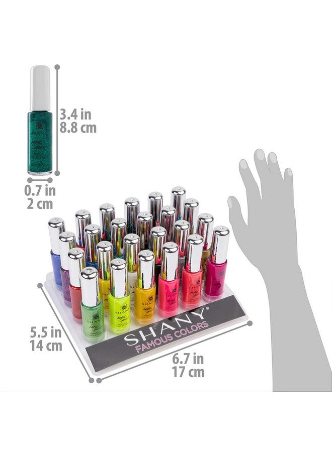 Nail Art Set Nail Polish Glitter Metallic Pearls Neon And Matte Nail Polish Nail Art Drawing Decoration Set With Builtin Thin Nail Art Brush 24 Famous Colors Nail Polish Bulk