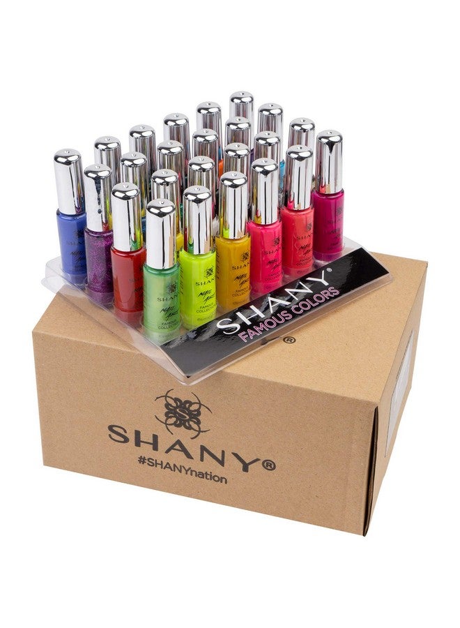 Nail Art Set Nail Polish Glitter Metallic Pearls Neon And Matte Nail Polish Nail Art Drawing Decoration Set With Builtin Thin Nail Art Brush 24 Famous Colors Nail Polish Bulk