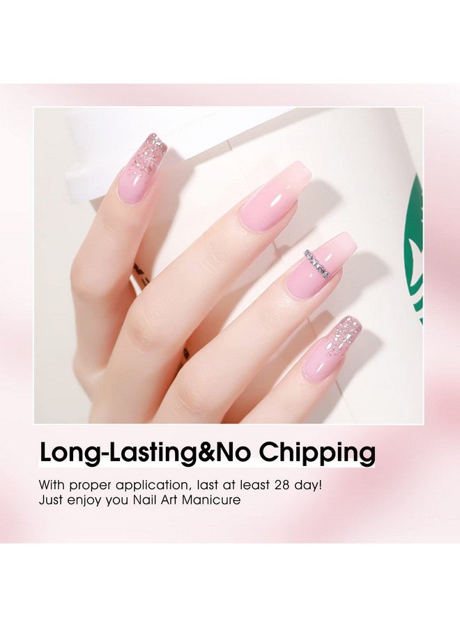 Venalisa Hema Free Pink Gel Nail Polish Set 6 Colors Popular Nude Pink Gel Polish Kit, Soak Off Led Nail Lamp Light Pink Gel Manicure Kit Diy At Home Salon Gifts For Women Girls