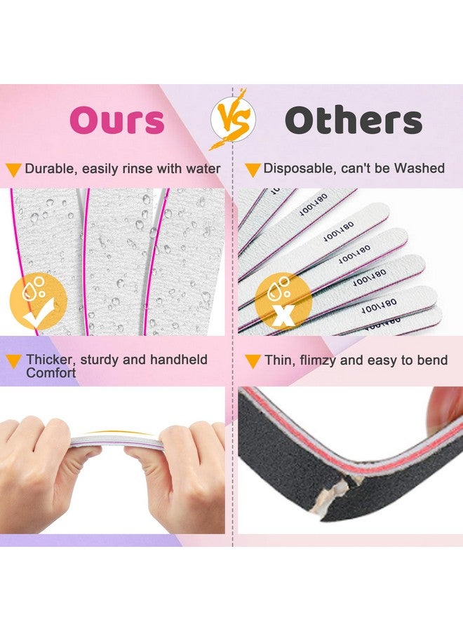 Professional Nail Files, Emery Board Nail File For Natural Nails 100/180/240 Grit Nail Files For Acrylic Nails 12Pcs Fine Grit Nail File Manicure Tools Coarse Fingernail Files (100/180 Grit)