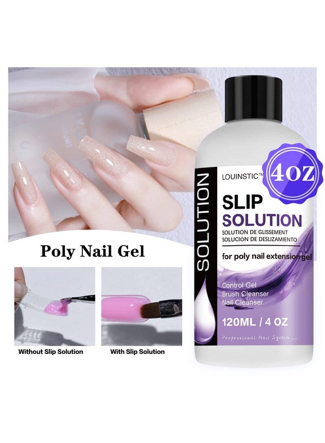 Polygel Slip Solution 4 Oz Anti Stick Polygel Nail Solutions Gel Nail Slip Liquid For Poly Nail Extension Gel