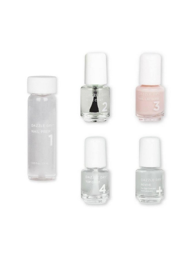 Mini Kit 4 Step System Truth, A Pale Himalayan Salt Pink. Semisheer Cream. (5 Piece Kit / 5 Manicures)