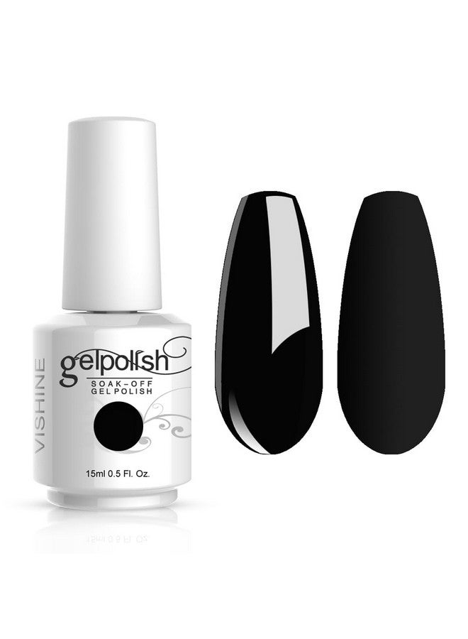 Gelpolish Professional Manicure Salon Uv Led Soak Off Gel Nail Polish Varnish Color Black(1348)