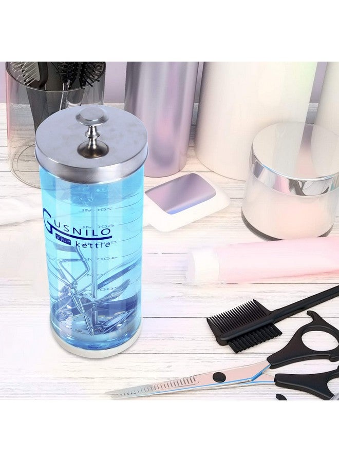 42 Oz Barbicide Disinfectant Jar With Stainless Steel Tray, Comb Shaped Barbicide Jar, Salon Disinfectant Jar Suitable For Nail Tools,Hairdressing Tools, Beauty Tools