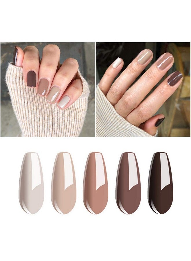 24Pcs Nail Gel Polish Set Red Purple Brown Nude Classic Color Serie Soak Off Uv Led Varnish Beauty Nail Art Long Lasting 8Ml