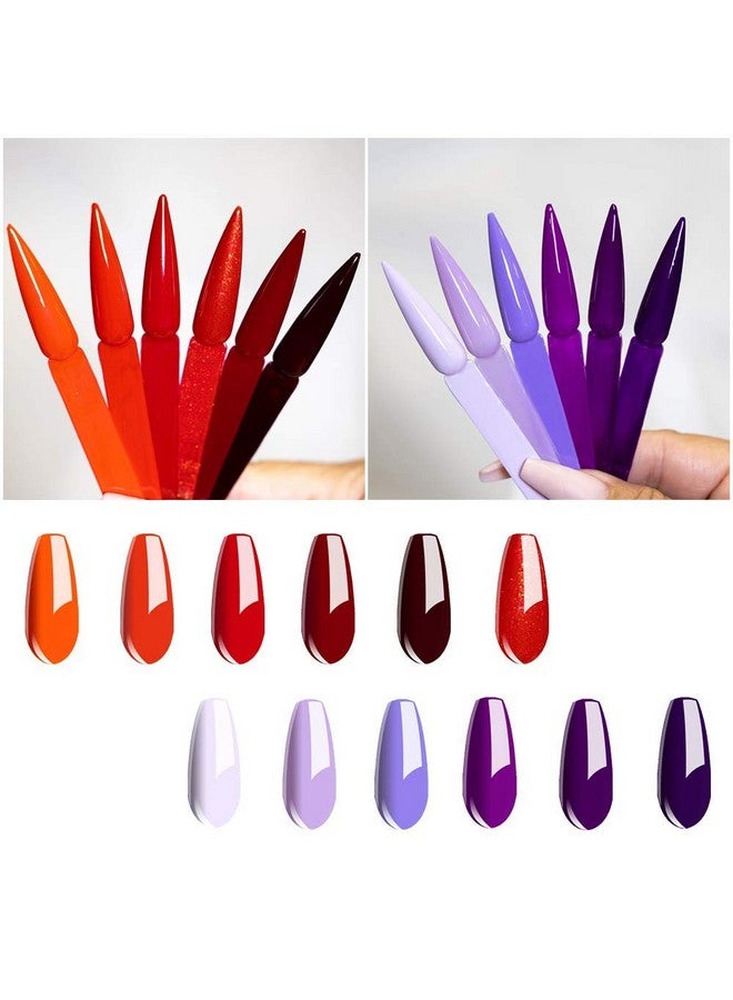 24Pcs Nail Gel Polish Set Red Purple Brown Nude Classic Color Serie Soak Off Uv Led Varnish Beauty Nail Art Long Lasting 8Ml