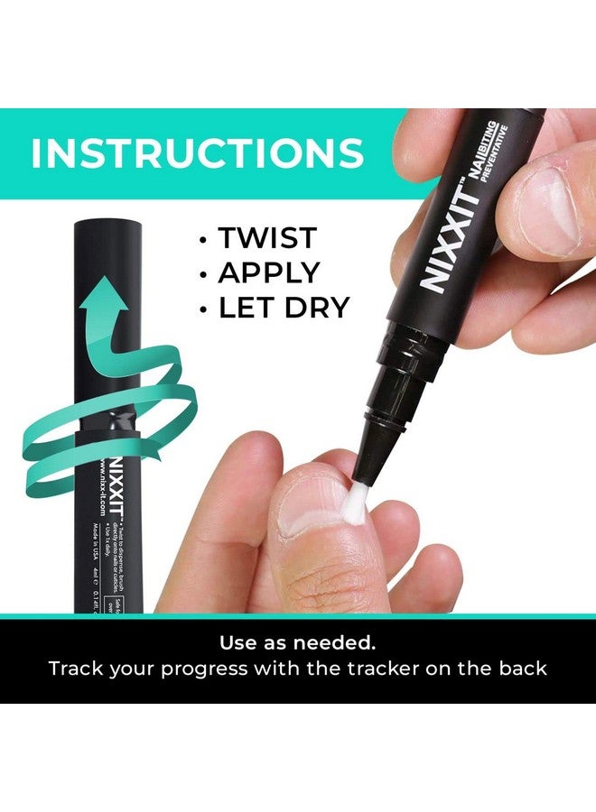 Nail Biting Treatment For Adults Stop Nail Biting Pen And Thumb Sucking For Adults & Children Non Glossy Bitter Taste Safe & Effective Solution Usa Made