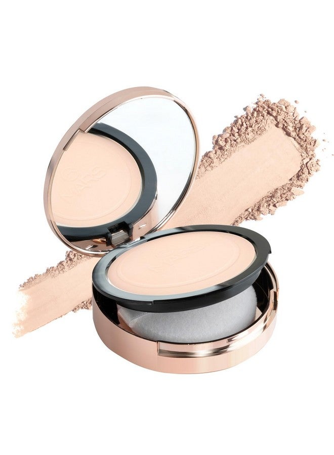 Matte On Compact Powder With Applicator Puff | Flawless Matte Finish For Face Makeup | Absorbs Oil, Conceals, And Blurs Pores | Long-Lasting & Lightweight Formula | (8.0G) (02-Beige)