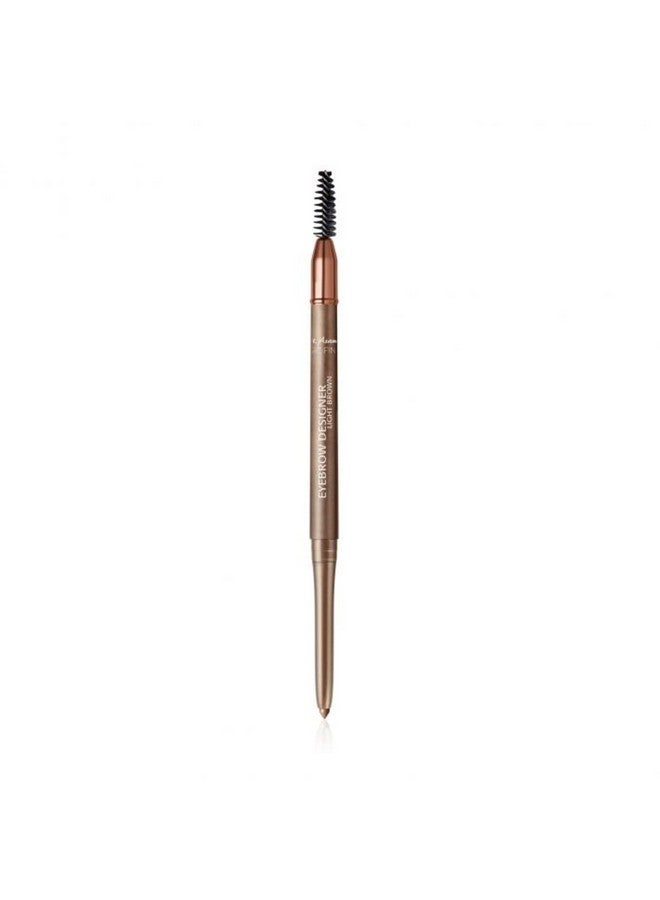 Magic Finish Eyebrow Designer Light-Brown - 4-In-1 Eyebrow Pencil With Rotating Mine & Spiral Brush, Perfect Shape & Fullness Thanks To Powdery Texture, Optimal Brow Arch, Eye Make-Up, 0.01 Oz