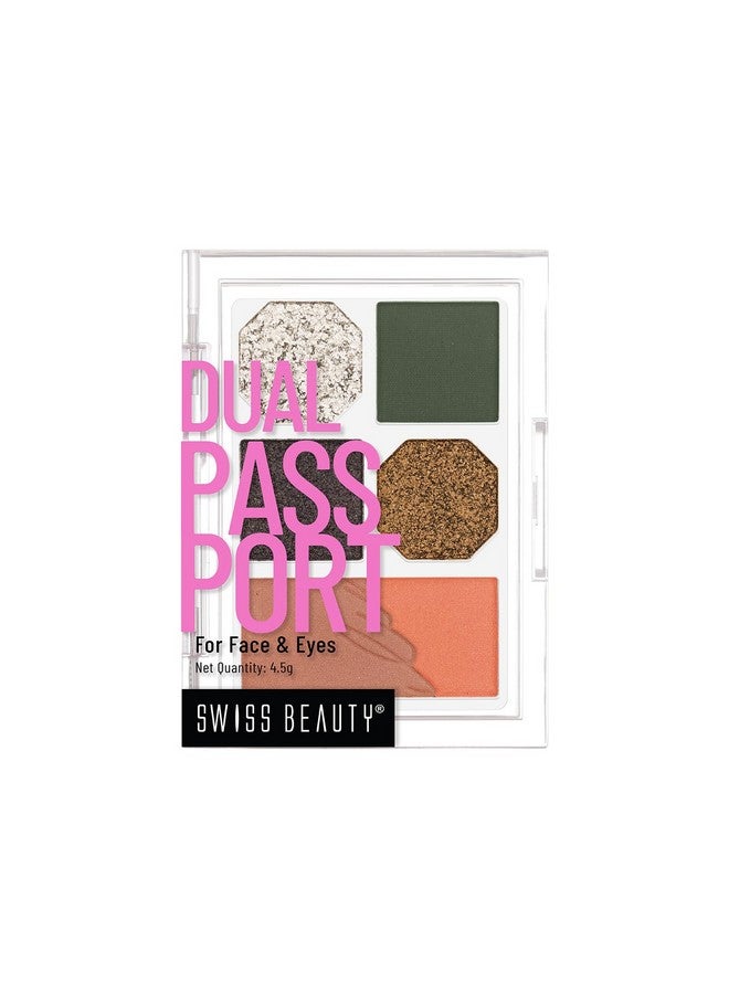 Face And Eye Dual Passport Palette | Eyeshadow + Blusher Palette | Combination Of Mattes And Shimmers | Compact And Travel Friendly Makeup Kit | Shade- Everyday, 4.5G