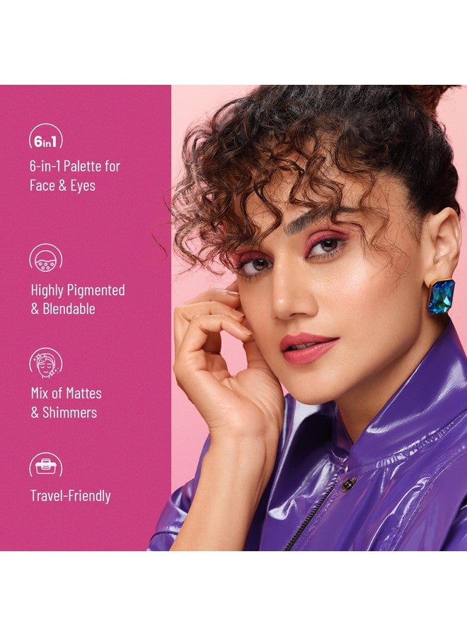Face And Eye Dual Passport Palette | Eyeshadow + Blusher Palette | Combination Of Mattes And Shimmers | Compact And Travel Friendly Makeup Kit | Shade- Everyday, 4.5G