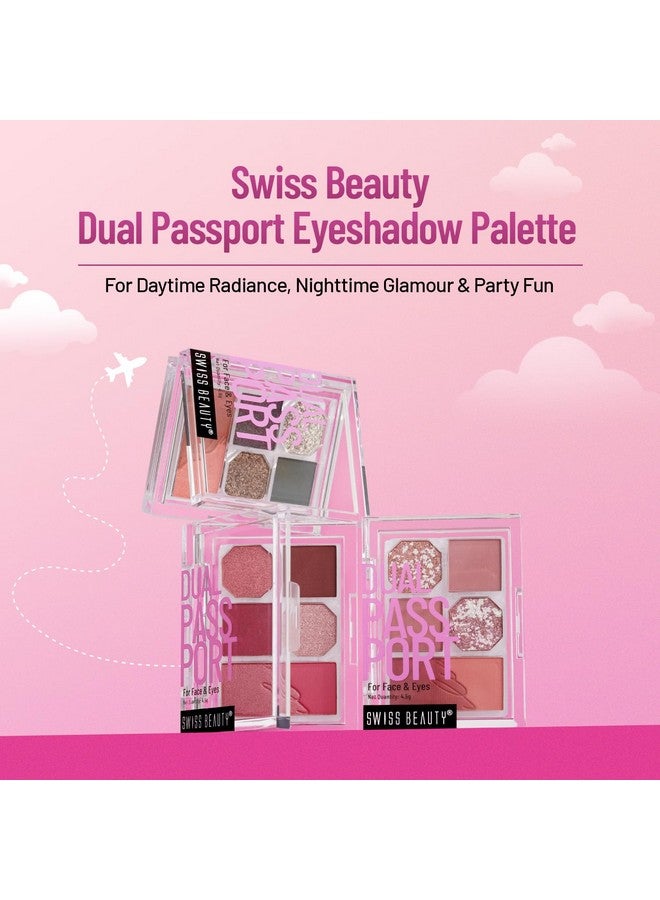 Face And Eye Dual Passport Palette | Eyeshadow + Blusher Palette | Combination Of Mattes And Shimmers | Compact And Travel Friendly Makeup Kit | Shade- Everyday, 4.5G