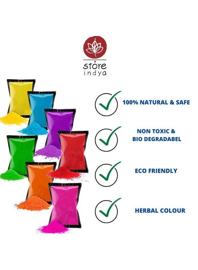 Natural Holi Gulal Colors Powder| Bright And Vibrant Holi Colors| Organic And Water-Soluble Holi Powder| Perfect For Holi Festivals| Skin Friendly And Stain-Free| 3 Pack Red Color Powder| 100Gms Each