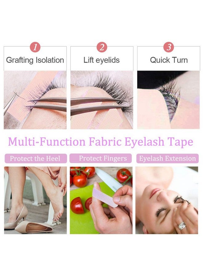 Eyelash Extension Tape Ebanku 12 Rolls Breathable Adhesive Lash Tape Non Woven Fabric Lash Tape For Eyelash Extension Supplies, 0.5 Inch Wide (Pink, Blue, Purple, Green)