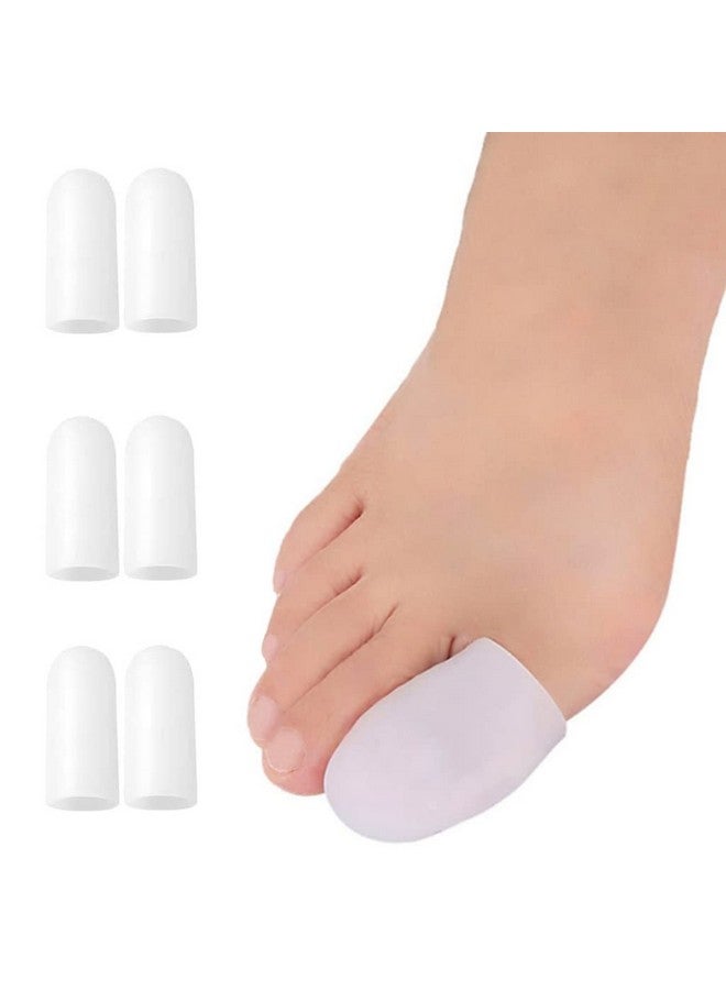 3 Pairs Silicone Gel Toe Separator Big Toe Protector Toe Cover Caps For Painful Blisters Calluses Corns Protective Toe Caps (L)