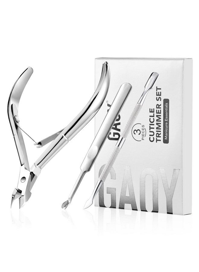 Cuticle Trimmer Cuticle Nippers, Gaoy Cuticle Pusher Cuticle Remover Stainless Steel Nail Clippers Cutter Professional Manicure Pedicure Tools For Fingernails And Toenails