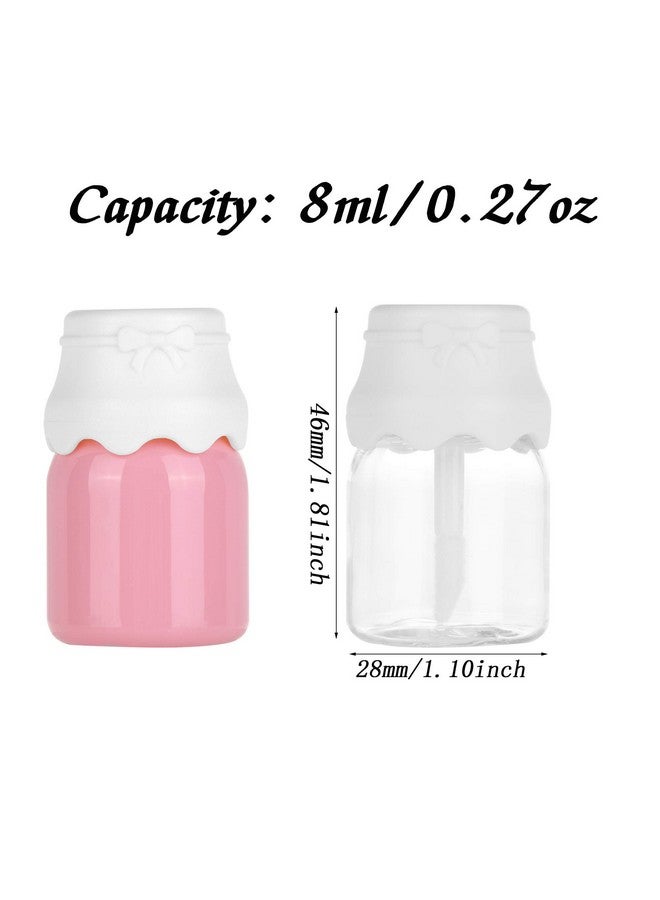 20 Pieces Clear Milk Bottle Shape Reusable Refillable Lipgloss Containers Transparent Baby Bottles Lip Gloss Tube 8Ml/0.27Oz