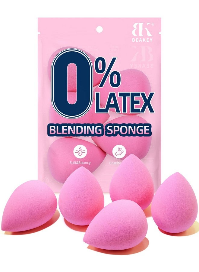 Latex Free Blender Makeup Sponge For Blending, Pink Makeup Sponge Set, Soft Beauty Sponge, For Flawless Application Of Liquid, Cream, And Powder Cosmetics, Pink Makeup Gifts