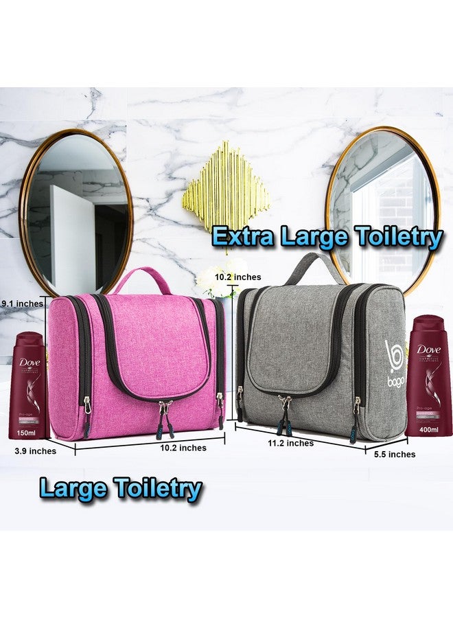 Travel Toiletry Bag For Women And Men Large Waterproof Hanging Large Toiletry Bag For Bathroom And Travel Bag For Toiletries Organizer Travel Makeup Bag (Black)