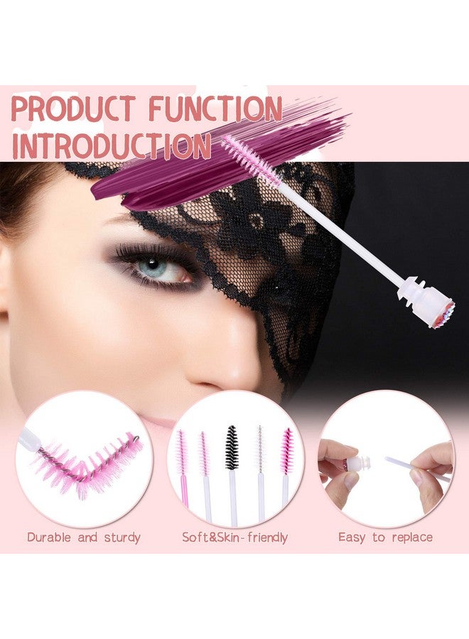 10Pcs Eyelash Brush Lash Wand Makeup Tool Eyelash Extension Supplies Cleaning Brush Diamond Mascara Mix Color