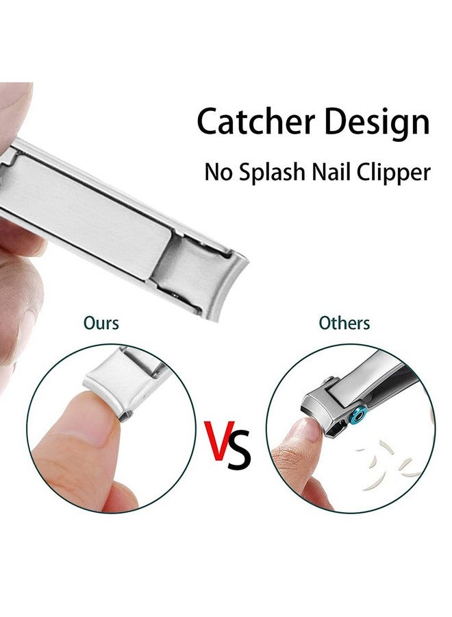 Nail Clippers With Nail File Stainless Steel Foldable Nail Cutter With Leather Cover Toenail Clippers Travel Design Cut