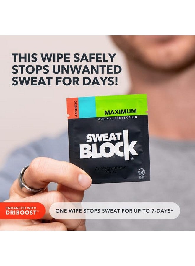 Antiperspirant Wipes Maximum Clinical Strength Treat Hyperhidrosis & Excessive Sweating For Men, Women, & Teens Up To 7 Days Protection Per Wipe Dermatologist Tested 30 Wipes