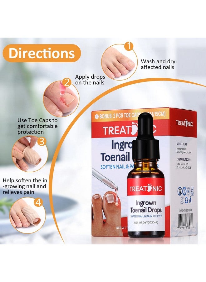 Ingrown Toenail Treatment Ingrown Toenail Pain Reliever And Softener Kit For Easy Trimming With Silicone Gel Toe Caps