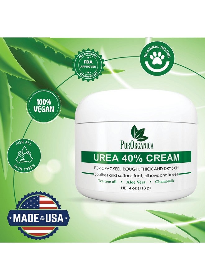 Urea 40% Foot Cream Made In Usa Corn Callus And Dead Skin Remover Moisturizer & Rehydrater For Thick Cracked Rough Dead & Dry Skin For Feet Elbows And Hands Pack Of 3