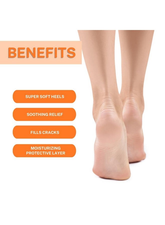 Cracked Heel Repair Balm Stick (2 Pack) Dry Cracked Feet Treatment, Moisturizing Heel Balm Rolls On So No Mess Like Foot Cream Or Foot Lotion, Rescues Cracked Feet, Orange Scent