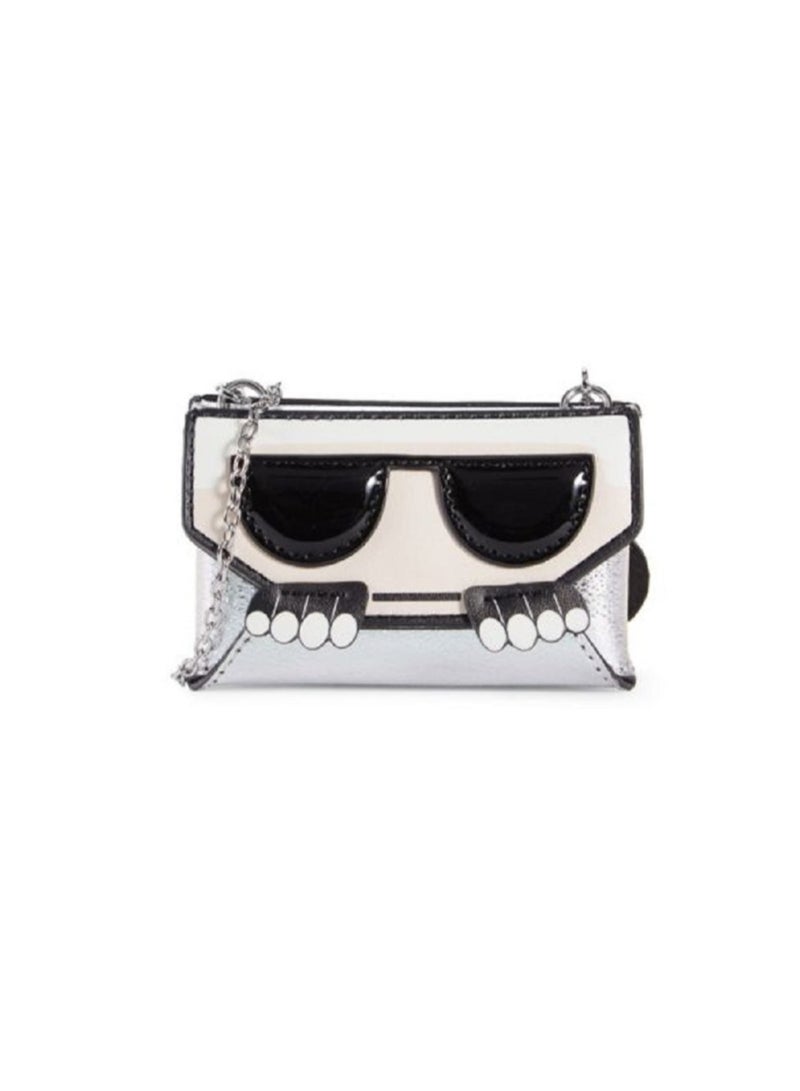 Karl Lagerfeld Faux Leather Cardholder-On Chain