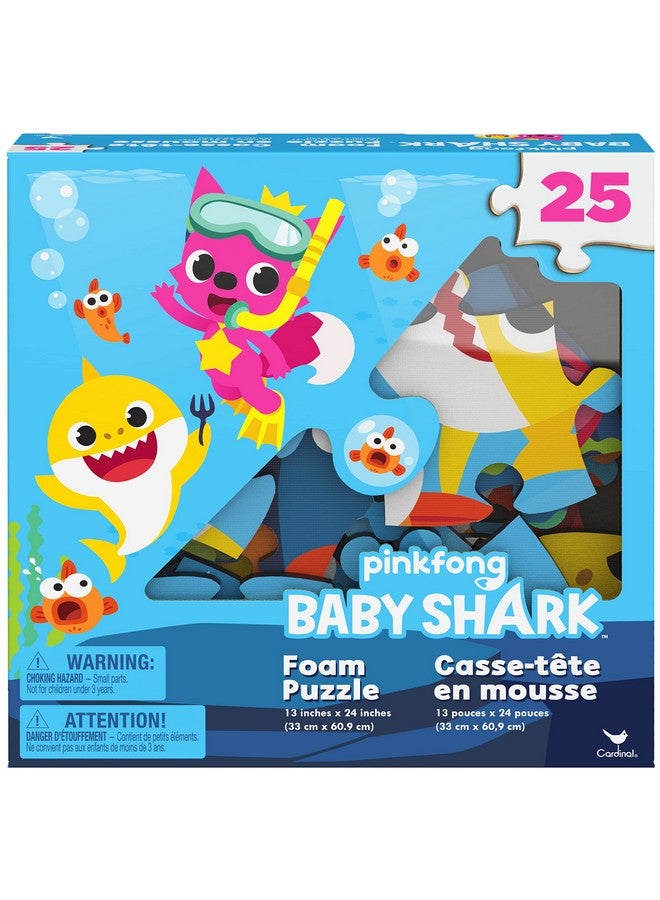 Pinkfong Baby Shark, 25-Piece Foam Jigsaw Puzzle Baby Shark Toys Kids Puzzles Baby Shark Birthday Decorations, For Preschoolers Ages 4 And Up