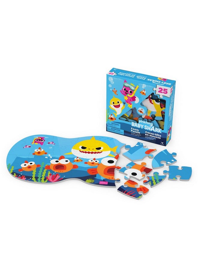 Pinkfong Baby Shark, 25-Piece Foam Jigsaw Puzzle Baby Shark Toys Kids Puzzles Baby Shark Birthday Decorations, For Preschoolers Ages 4 And Up