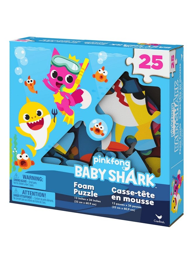 Pinkfong Baby Shark, 25-Piece Foam Jigsaw Puzzle Baby Shark Toys Kids Puzzles Baby Shark Birthday Decorations, For Preschoolers Ages 4 And Up