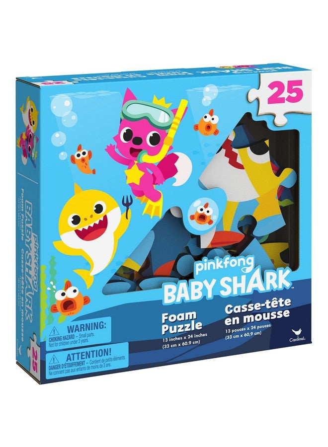 Pinkfong Baby Shark, 25-Piece Foam Jigsaw Puzzle Baby Shark Toys Kids Puzzles Baby Shark Birthday Decorations, For Preschoolers Ages 4 And Up